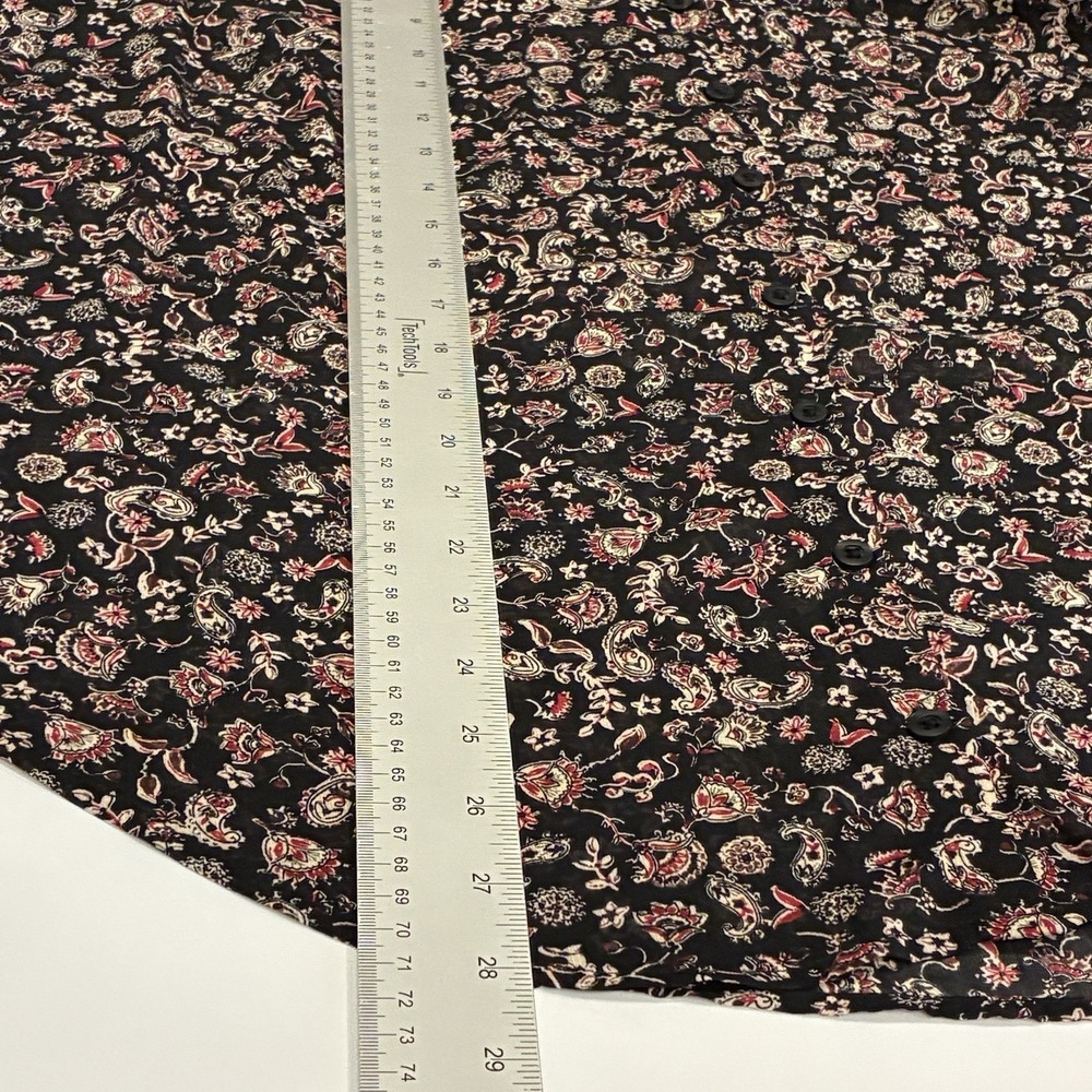 New Torrid Festi Sheer Chiffon Black Paisley Blouse Size 1X  Romantic Dark Fairy - Picture 9 of 11